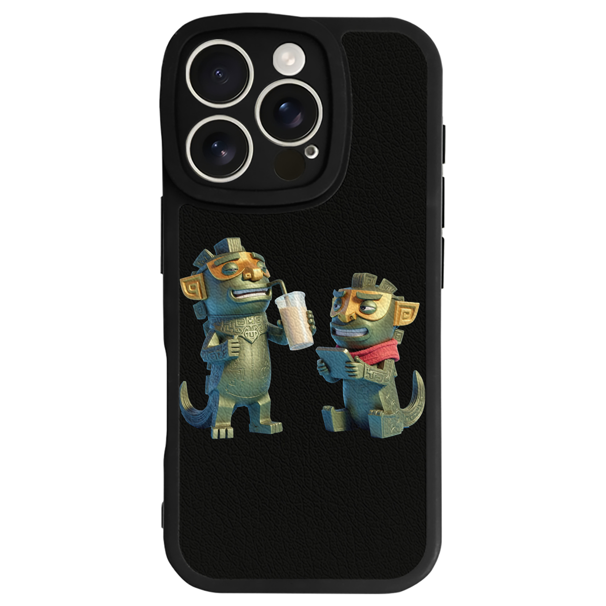 （画像用） Ne Zha 2 ナタ 魔童の大暴れ 【iPhone 16シリーズ対応】シリコンスマホケース（レザー調） 材質：シリコン